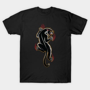 Traditional Tattoo Panther illustration T-Shirt